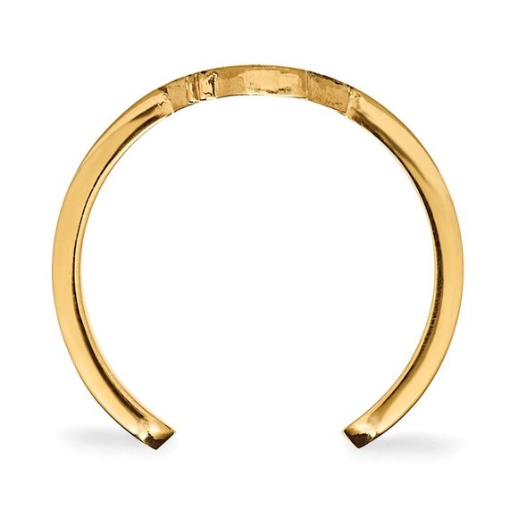 10k Yellow Gold NHL Chicago Blackhawks Toe Ring - Picture 2 of 5